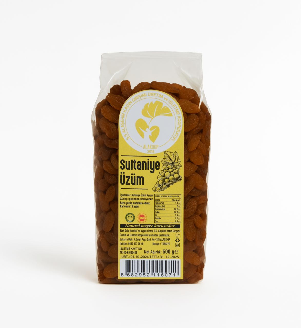 Sultaniye Kuru Üzüm 500 Gr.